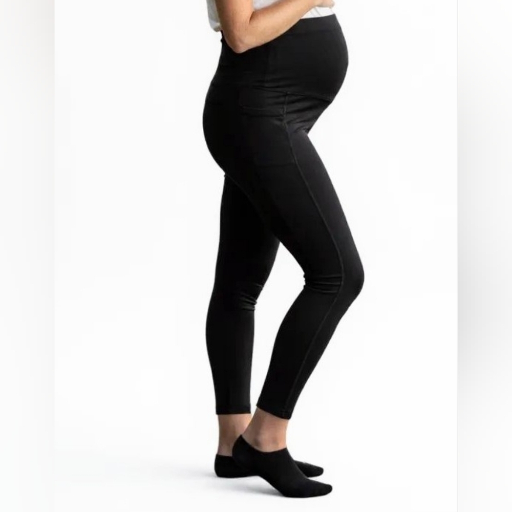 Free Haven Women's Black Maternity Stretch Legging Pants S